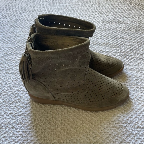 Isabel Marant Basley Suede Ankle Boots Taupe Size 11 - Picture 6 of 16